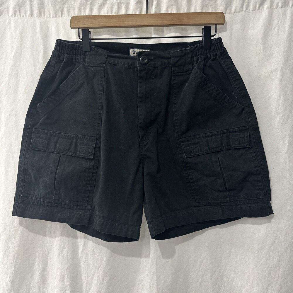Talos Vintage Black Cargo Shorts Mens Sz 36 Utility Outdoor Hiking